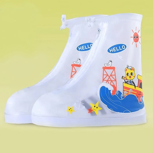 Ochraniacze na buty transparentne we wzorki Ochraniacze na buty transparentne we wzorki Biały Miś