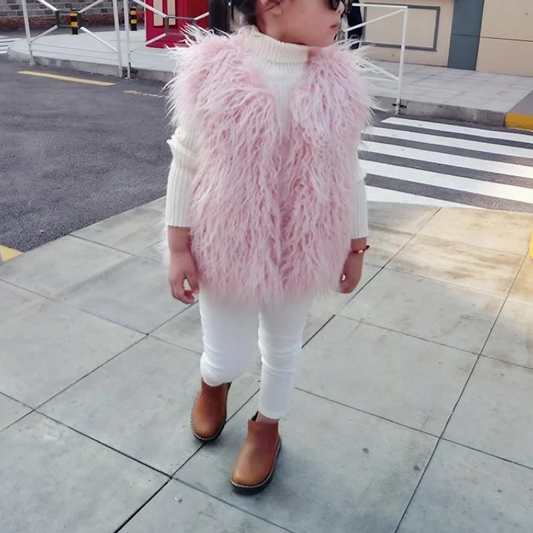 Bezrękawnik dziewczęcy futerko Bezrękawnik dziewczęcy futerko