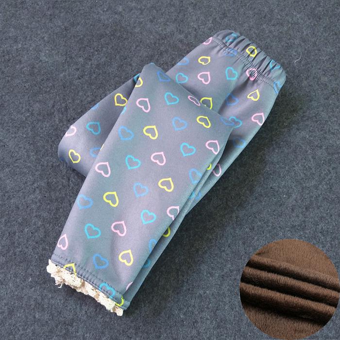 Dziewczęce legginsy Serduszko denim