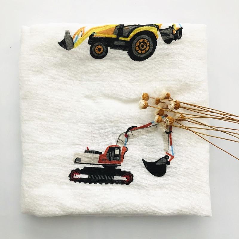 Bambusowy kocyk muślinowy 120x120cm