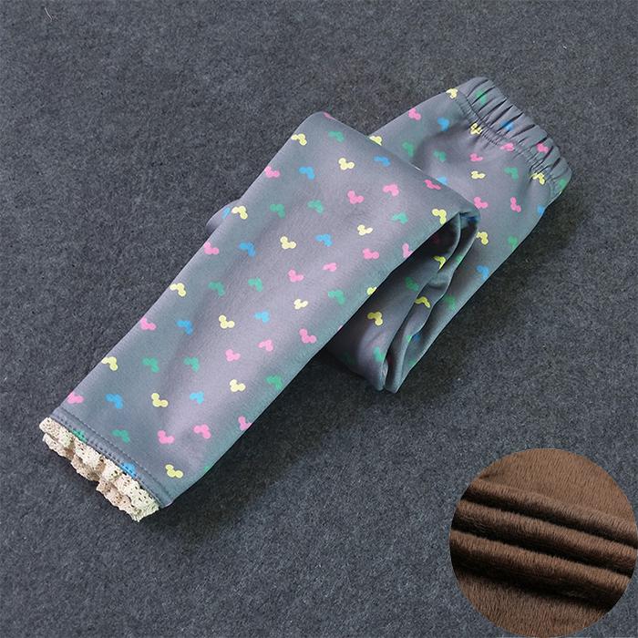 Dziewczęce legginsy Myszka denim