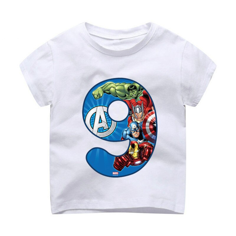 Koszulka chłopięca z cyfrą Avengers 9