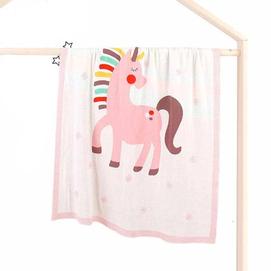 Kocyk dzianinowy jednorożec Kocyk dzianinowy jednorożec