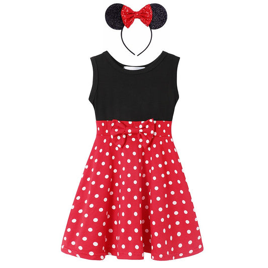 Sukienka z motywem myszki z opaską Sukienka z motywem myszki z opaską