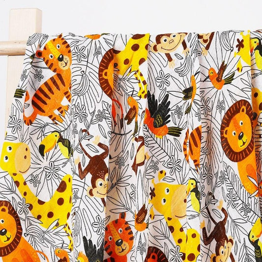 Bawełniany kocyk muślinowy 120x120cm Bawełniany kocyk muślinowy 120x120cm Zoo