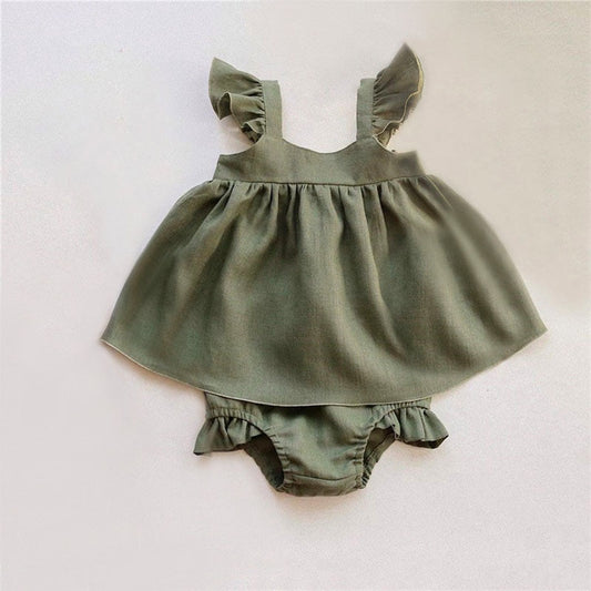 Letnia sukienka niemowlęca ze spodenkami Letnia sukienka niemowlęca ze spodenkami