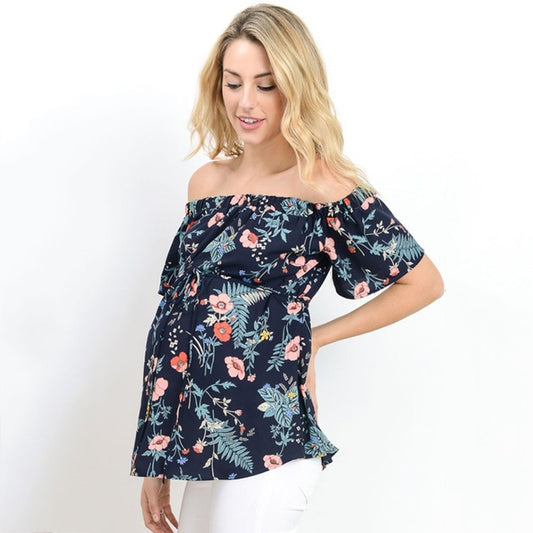 Kwiecista koszulka dla kobiet w ciąży Kwiecista koszulka dla kobiet w ciąży