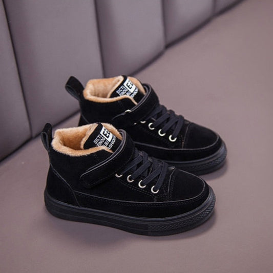 Zamszowe buty ocieplane na rzepy Zamszowe buty ocieplane na rzepy