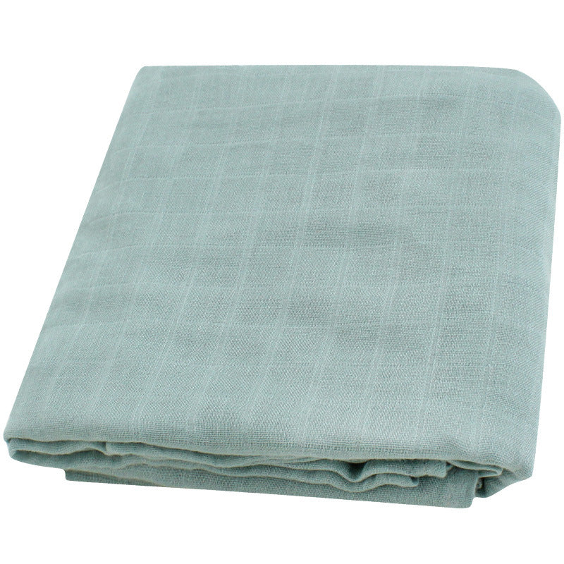 Jednokolorowy kocyk muślinowy 120x120cm Blady zielony 120x120cm