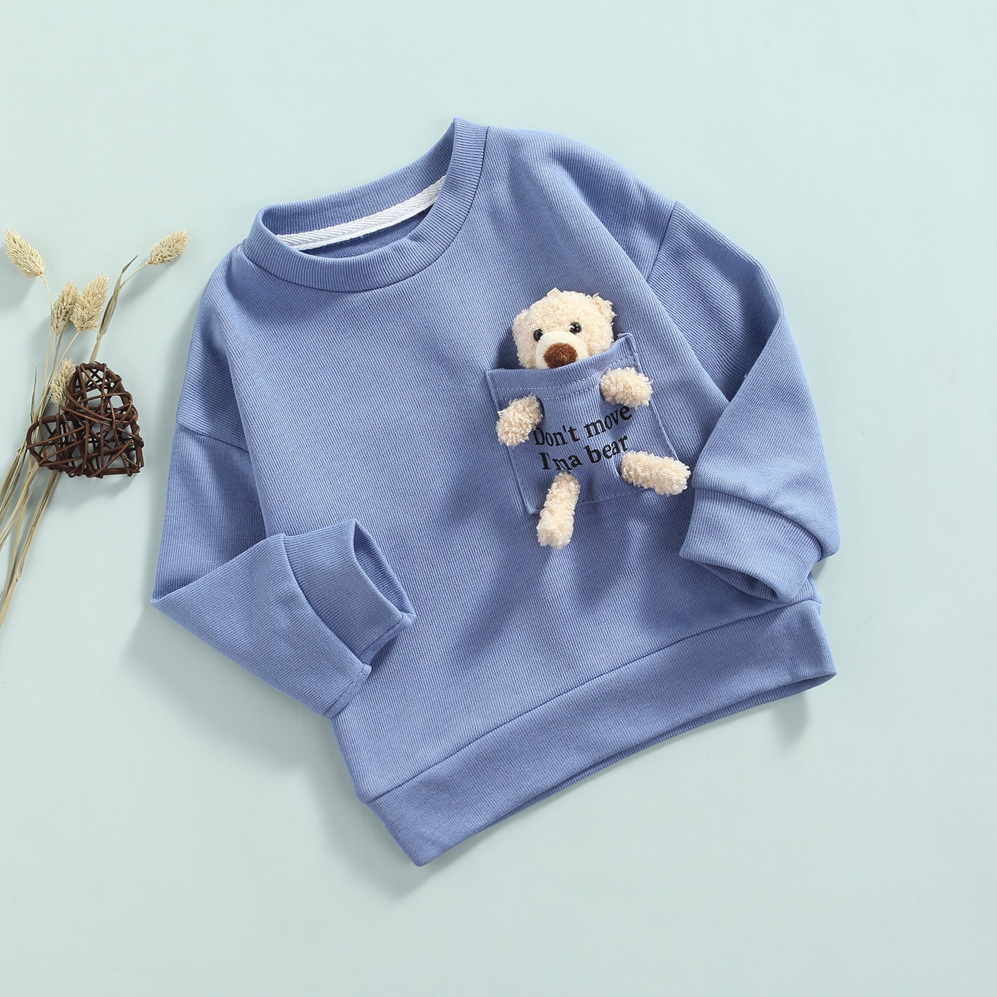 Bluza z kieszonką z misiem - Miziu.pl