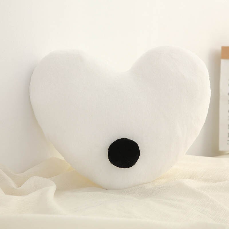 Poduszka dekoracyjna w kształcie serca Biały