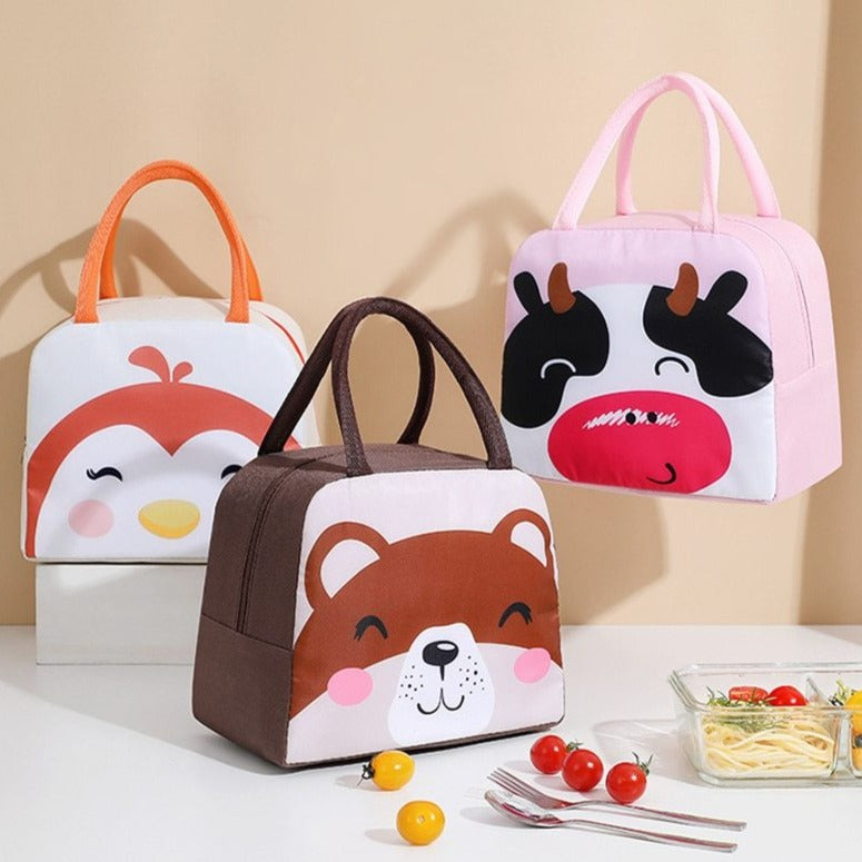Lunchbox w kształcie zwierzątek z rączkami