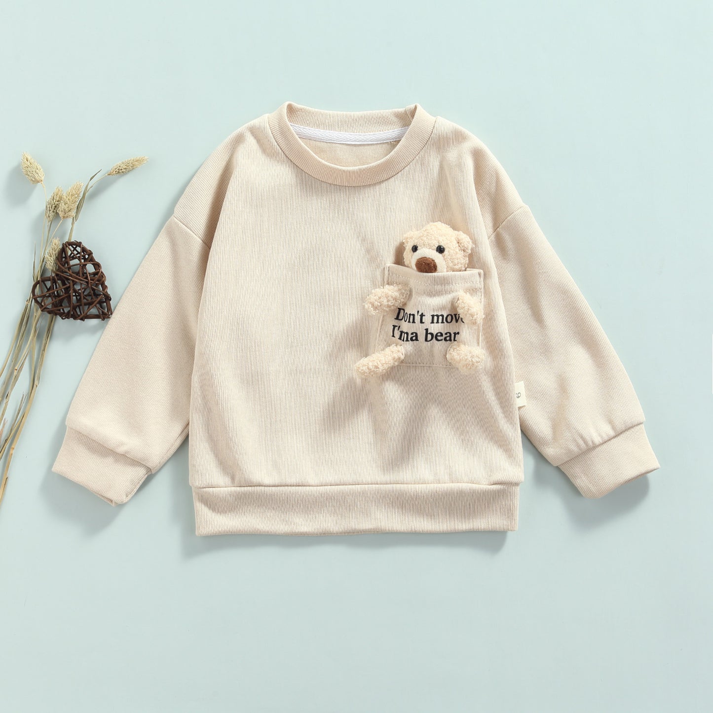 Bluza z kieszonką z misiem - Miziu.pl