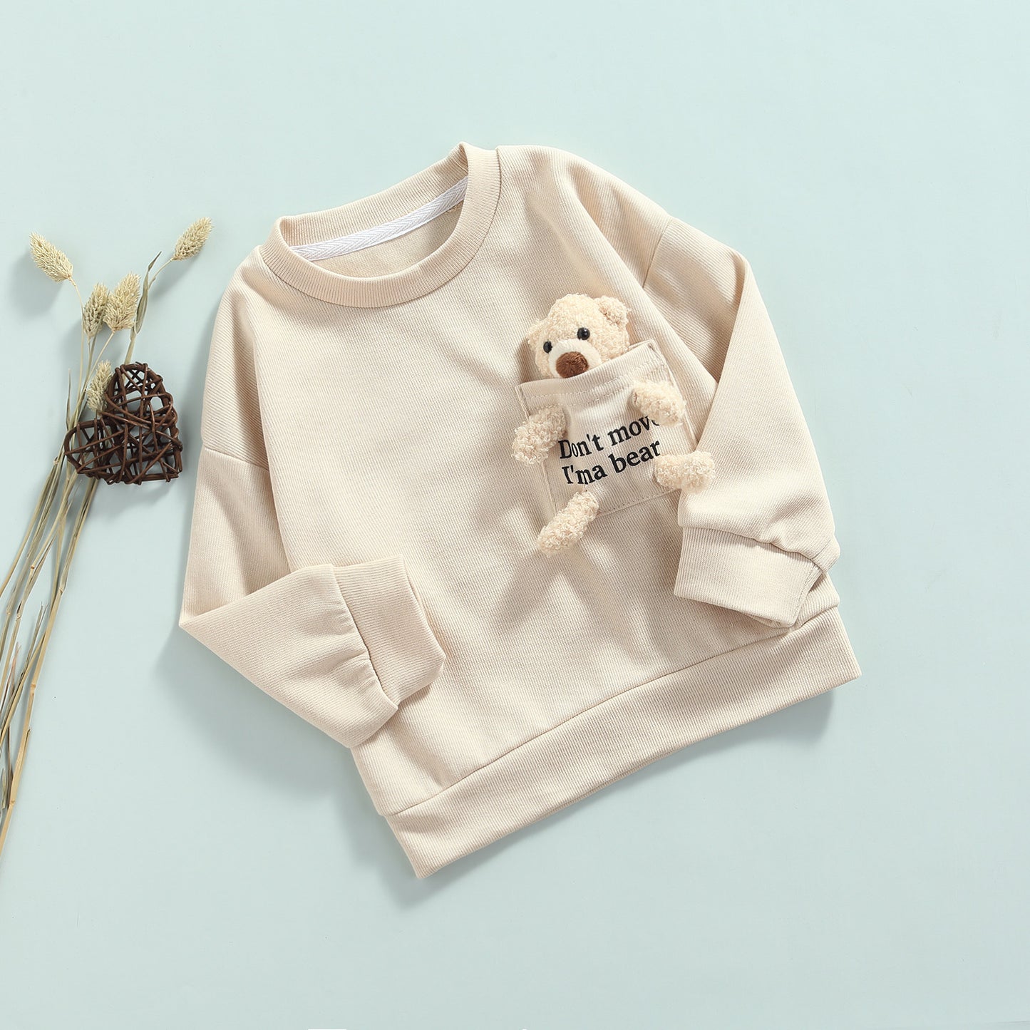 Bluza z kieszonką z misiem - Miziu.pl