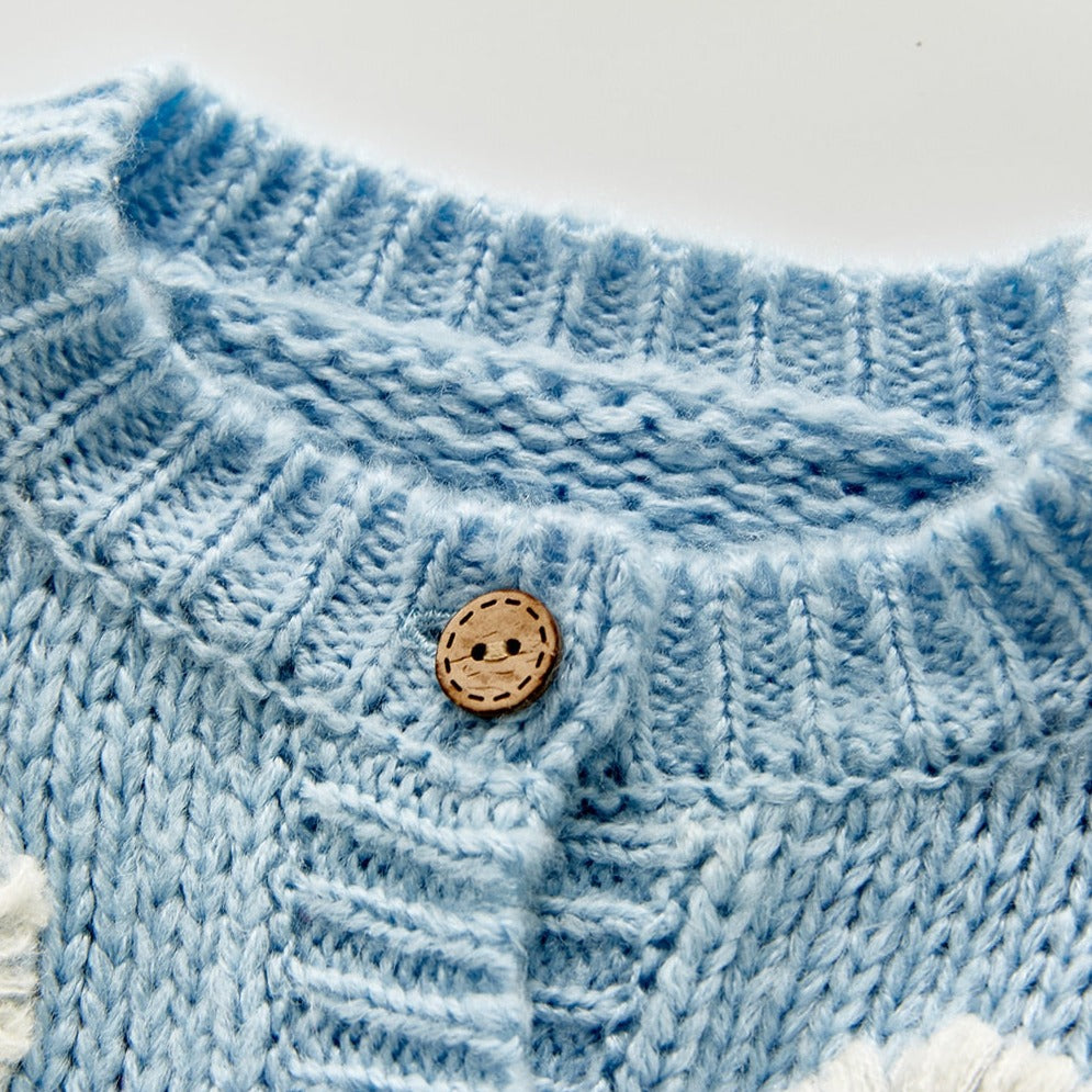 Rozpinany sweterek w kwiaty