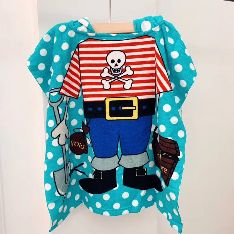 Ponczo ręcznik kąpielowy dla dzieci pirat Ponczo ręcznik kąpielowy dla dzieci pirat