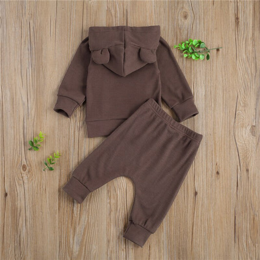 Niemowlęcy komplet z bluzą z uszkami Niemowlęcy komplet z bluzą z uszkami