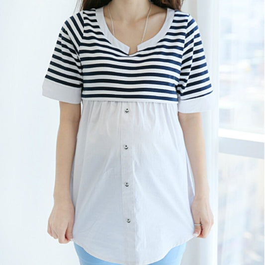 Bluzka dla kobiet w ciąży z wiązaniem z tyłu Bluzka dla kobiet w ciąży z wiązaniem z tyłu