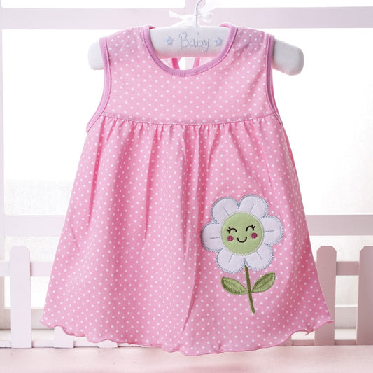 Letnia sukienka niemowlęca w kropeczki Letnia sukienka niemowlęca w kropeczki Różowy