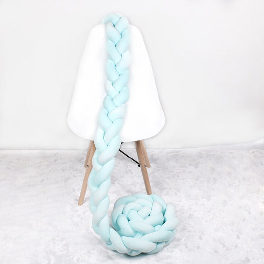 Ochraniacz do łóżeczka warkocz z 3 pasm Ochraniacz do łóżeczka warkocz z 3 pasm Niebieski - 300 cm