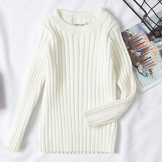 Prążkowany sweterek dziewczęcy Prążkowany sweterek dziewczęcy