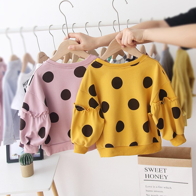 Stylowa bluza w kropki dla dziewczynki