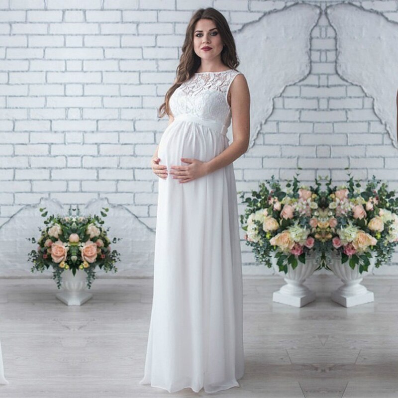 Elegancka suknia dla kobiet w ciąży - Miziu.pl