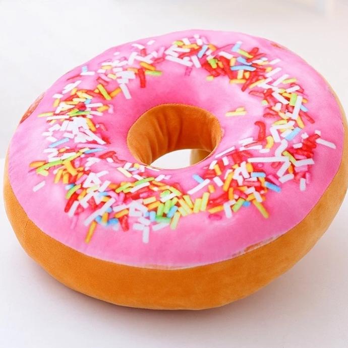 Poduszka dekoracyjna w kształcie donut-a Różowy lukier