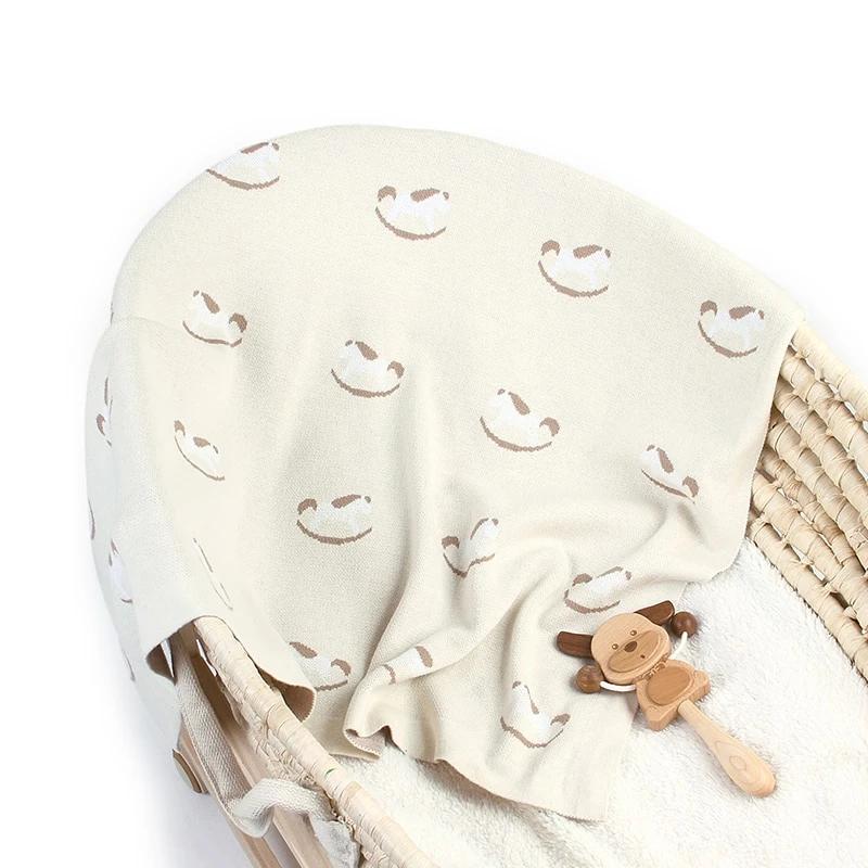 Kocyk dzianinowy bujany konik 100x80cm