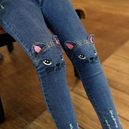 Dżinsy z motywem kota Dżinsy z motywem kota