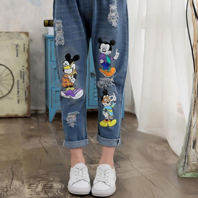 Dżinsy chłopięce z myszką Mickey Dżinsy chłopięce z myszką Mickey