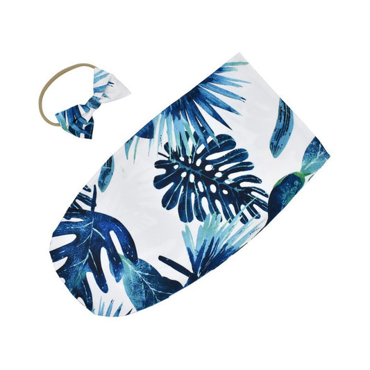 Otulacz zawijany dla noworodka z opaską Otulacz zawijany dla noworodka z opaską