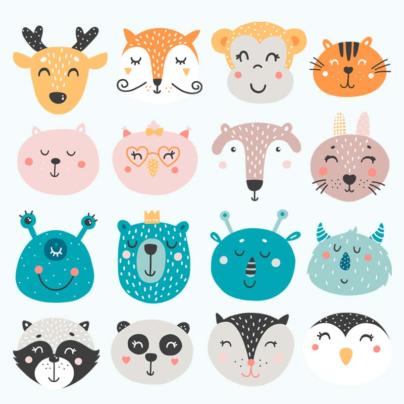 Naprasowanki na ubrania ze słodkimi zwierzątkami