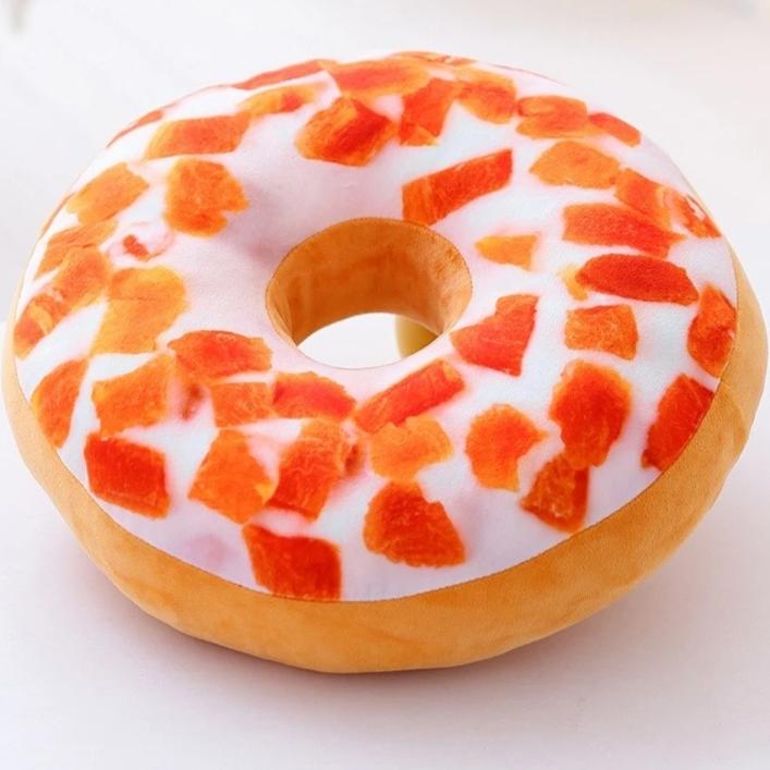 Poduszka dekoracyjna w kształcie donut-a Skórka pomarańczy