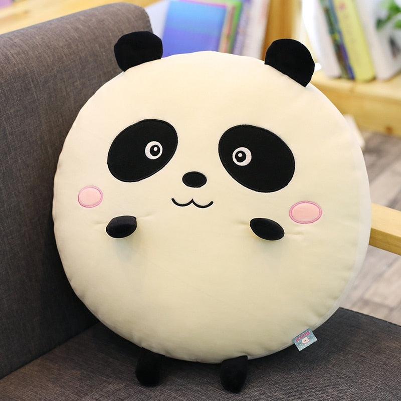 Okrągła poduszka dekoracyjna w zwierzaki Panda