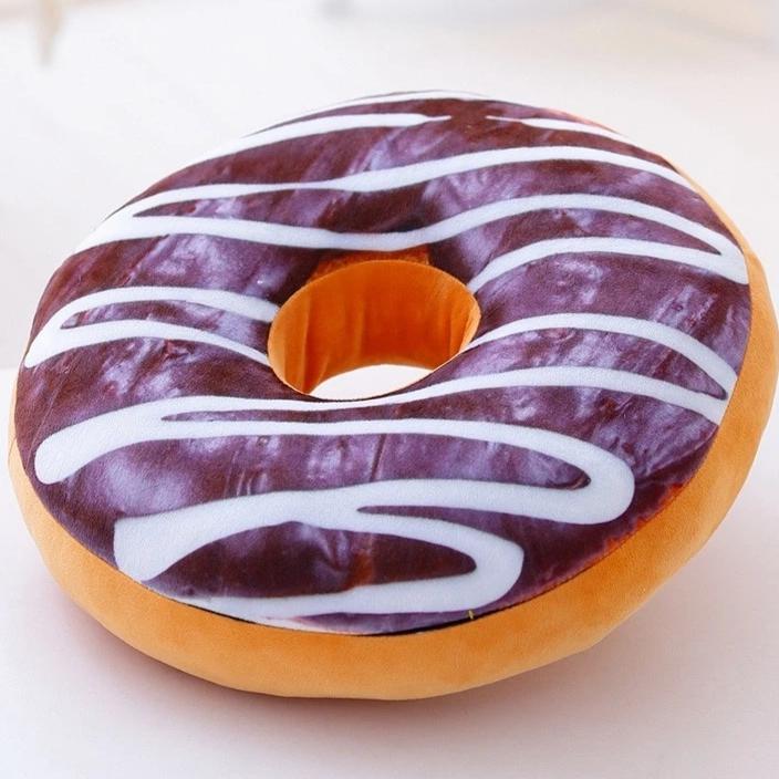 Poduszka dekoracyjna w kształcie donut-a Czekoladowy lukier