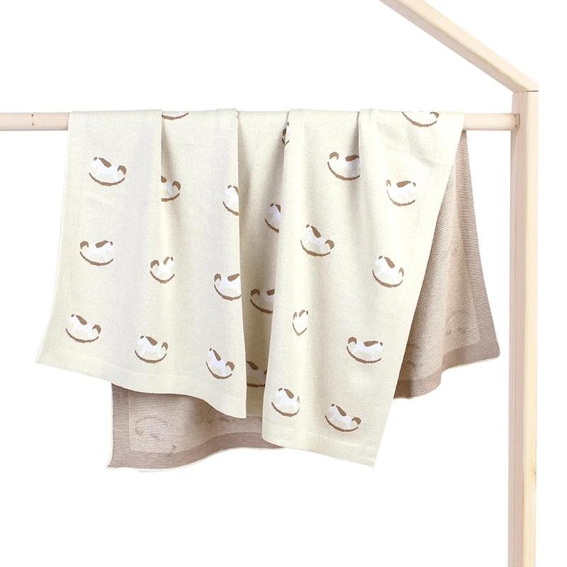 Kocyk dzianinowy bujany konik 100x80cm