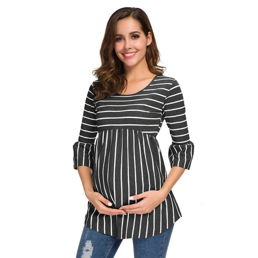 Bluzka ciążowa z ozdobnymi rękawami Bluzka ciążowa z ozdobnymi rękawami