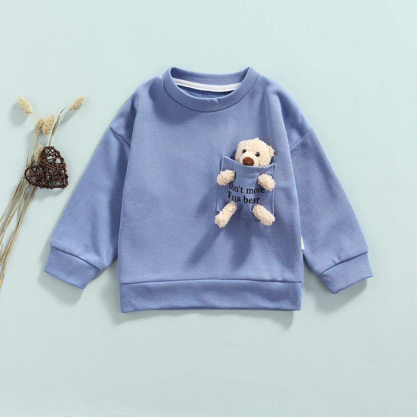 Bluza z kieszonką z misiem - Miziu.pl