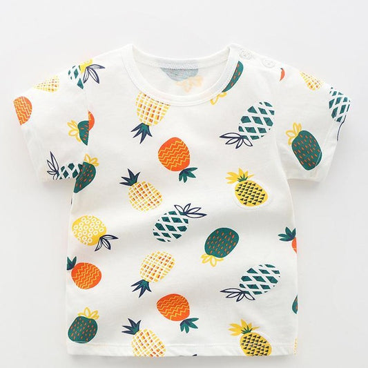 Kolorowa koszulka chłopięca Kolorowa koszulka chłopięca Biały ananas