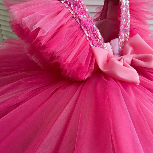 Tiulowa sukienka z cekinami Tiulowa sukienka z cekinami