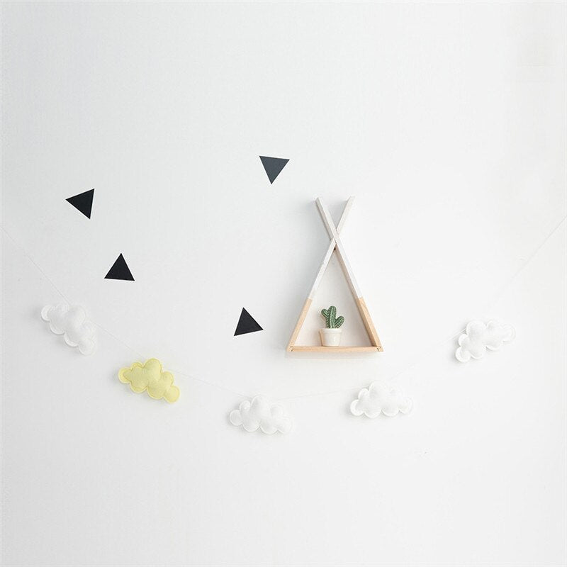 Miękka girlanda z chmurek Miękka girlanda z chmurek Biało żółty