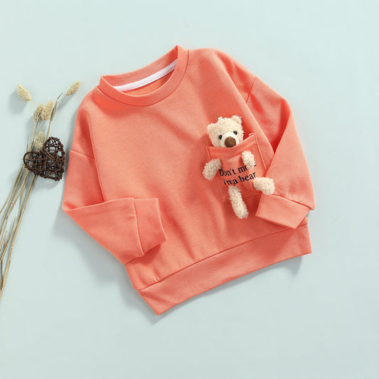 Bluza z kieszonką z misiem Bluza z kieszonką z misiem