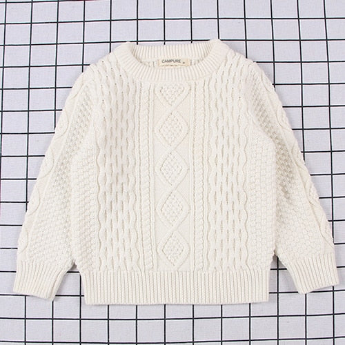 Dziewczęcy sweter z ozdobnym splotem Dziewczęcy sweter z ozdobnym splotem