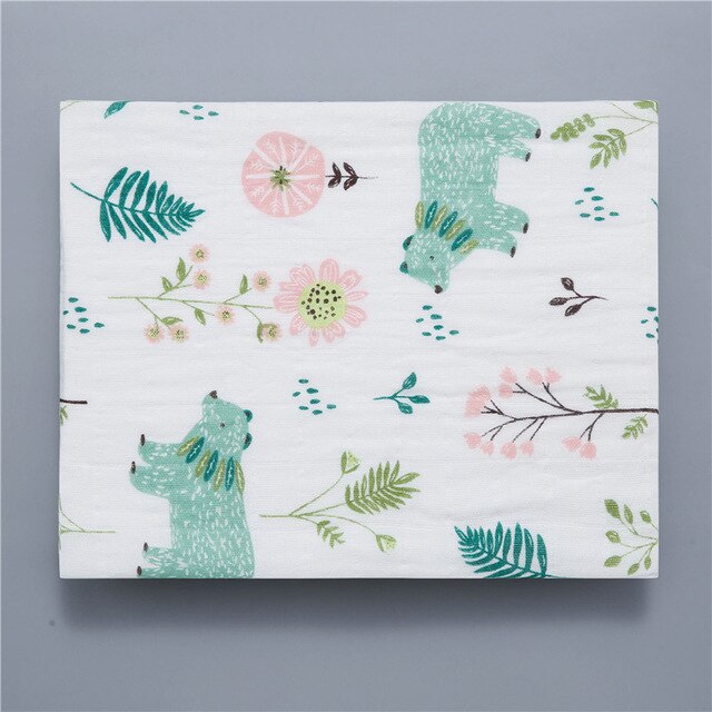 Kocyk otulacz muślinowy 110x110cm Miś