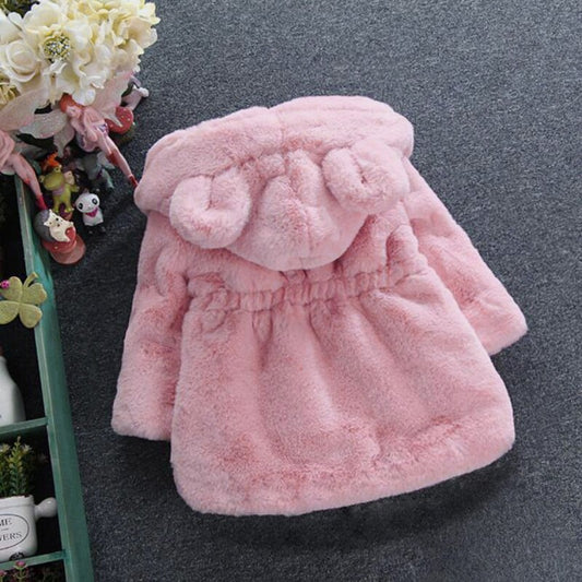 Dziecięca kurtka polarowa z kapturem z uszkami Dziecięca kurtka polarowa z kapturem z uszkami