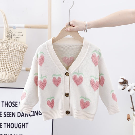 Rozpinany sweterek w serduszka Rozpinany sweterek w serduszka