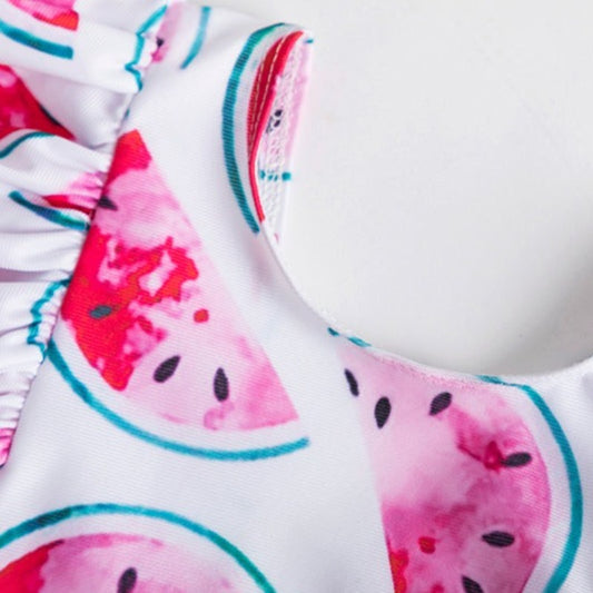 Niemowlęcy jednoczęściowy strój kąpielowy w arbuzy Niemowlęcy jednoczęściowy strój kąpielowy w arbuzy