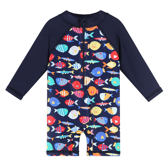 Jednoczęściowy stój kąpielowy dla chłopca z długim rękawem Jednoczęściowy stój kąpielowy dla chłopca z długim rękawem