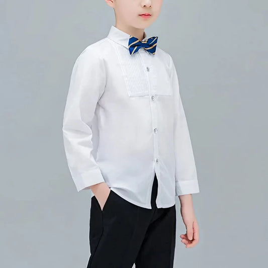 Koszula chłopięca elegancka z ozdobnym przeszyciem Koszula chłopięca elegancka z ozdobnym przeszyciem